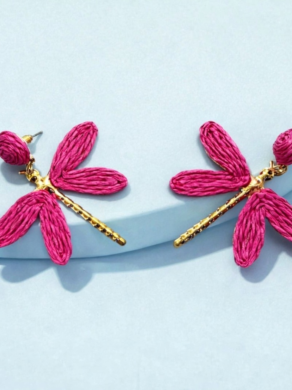 Pink Dragonfly Earrings